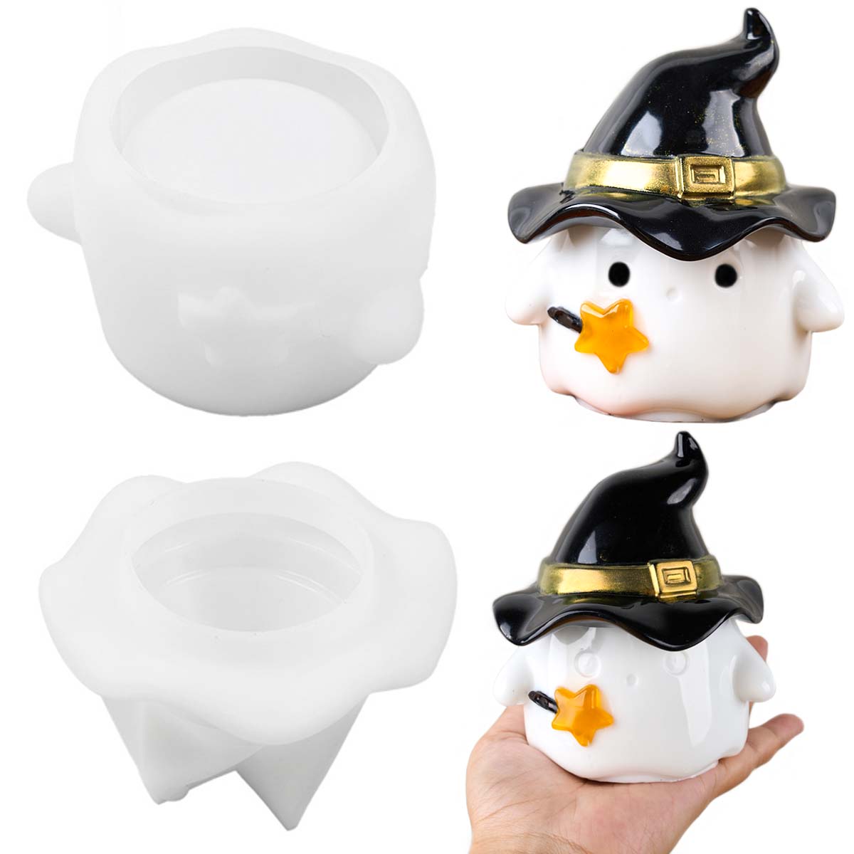 Potsticker Mold - Cappello Fantasma Barattolo di candela Stampo